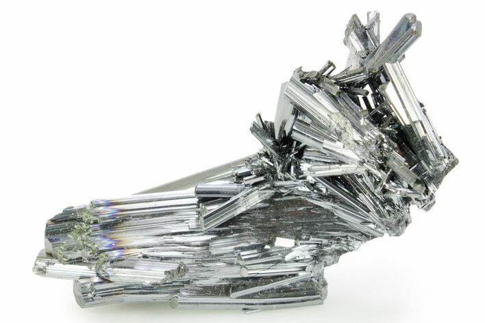 Very Lustrous Metallic Stibnite Crystals - Jiangxi, China #365309